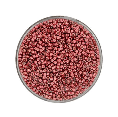 Miyuki Delica 11/0, rose metallic, 2mm, 4g/Dose