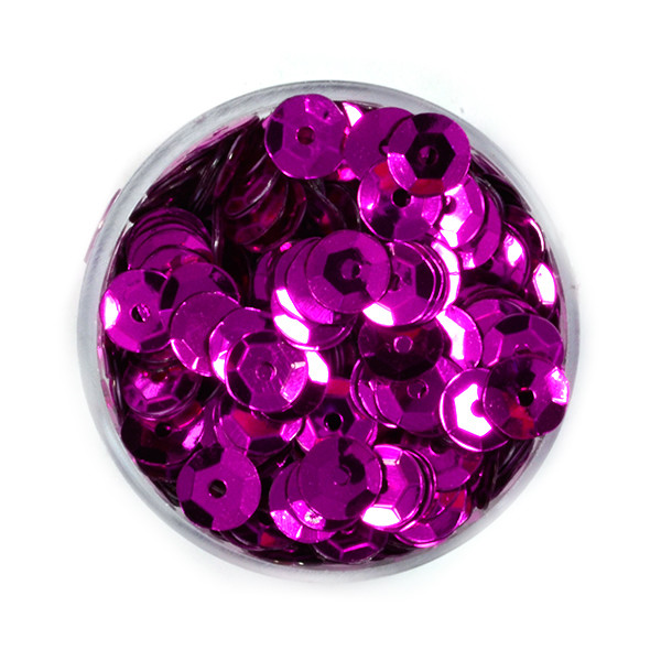 Pailletten pink magenta 30g 4000 Stück 6mm Paillettenschüssel Sequins