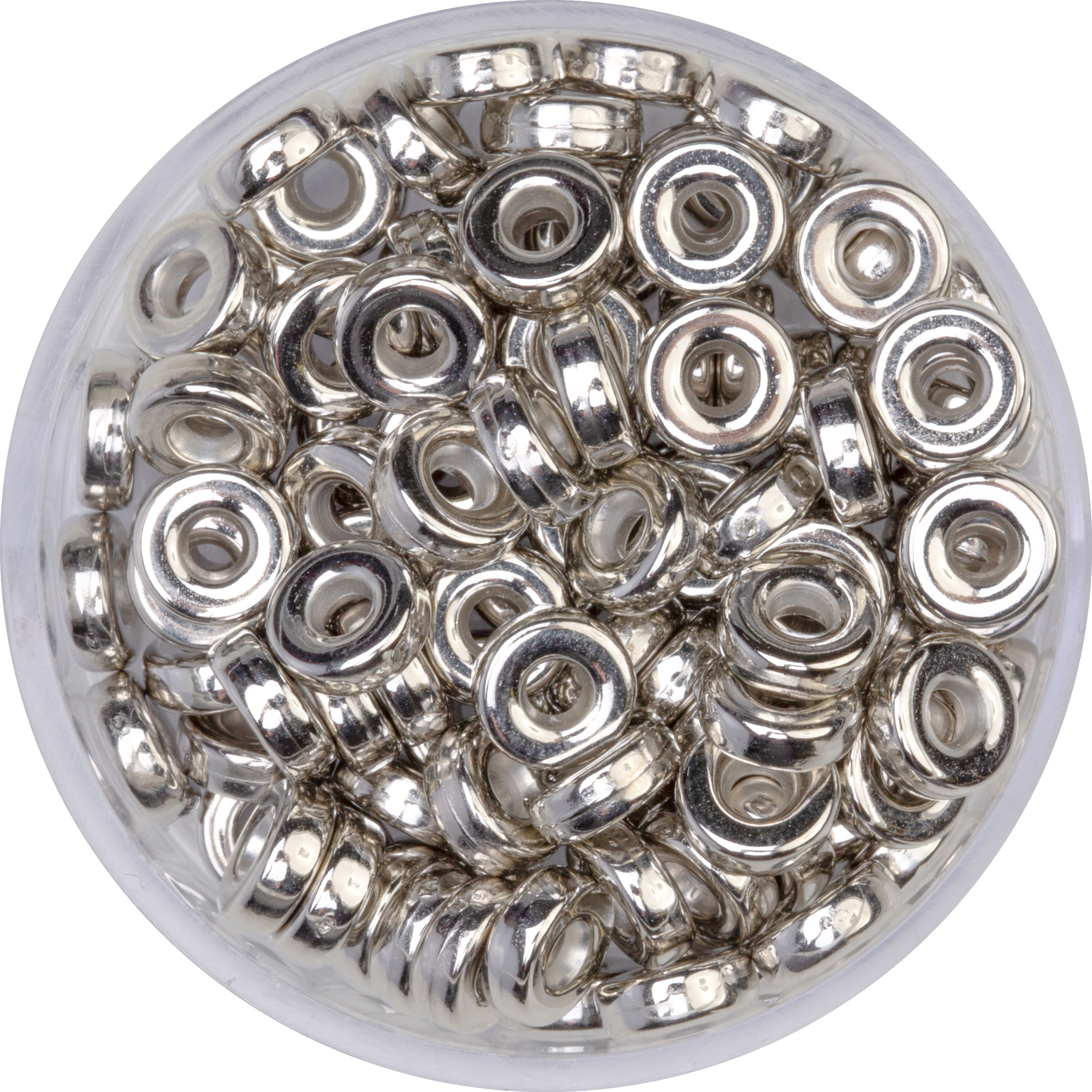 Acrylperlen Rondelle 6mm Lochgröße 1,6mm 7g / Dose 