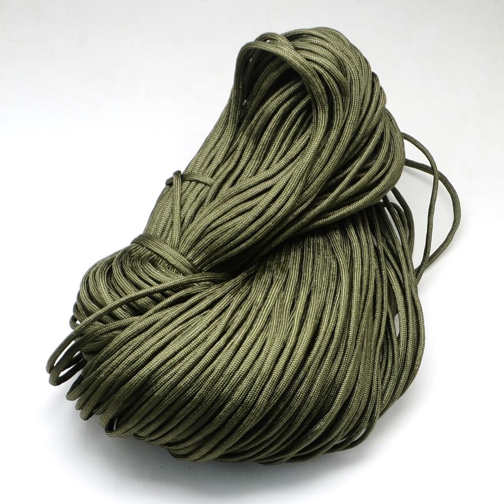 Paracord Kordel UNI OLIV einfärbig 4mm 6,4m/ Bund 