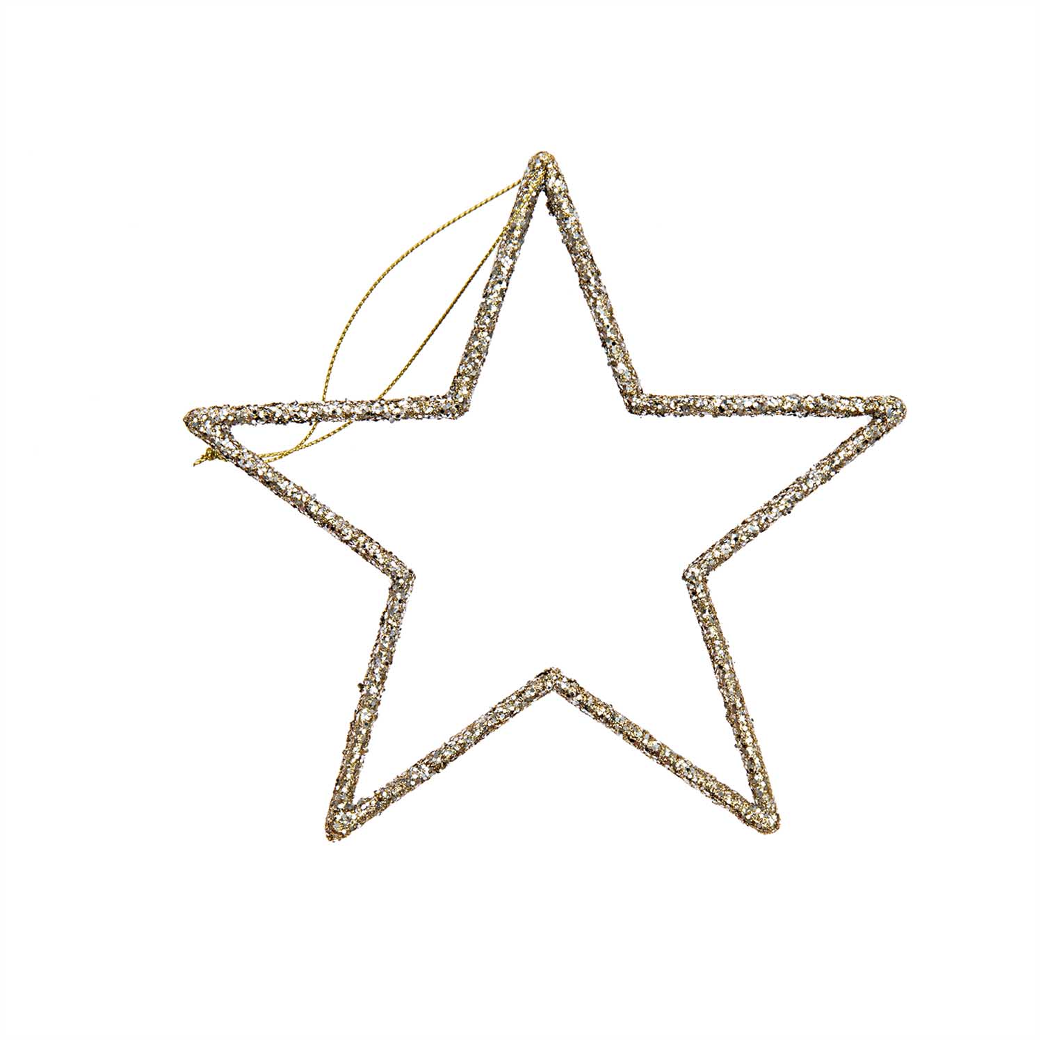 Hänger Stern Glitter-Gold 10 cm Hänger Stern Glitter-Gold 10 cm