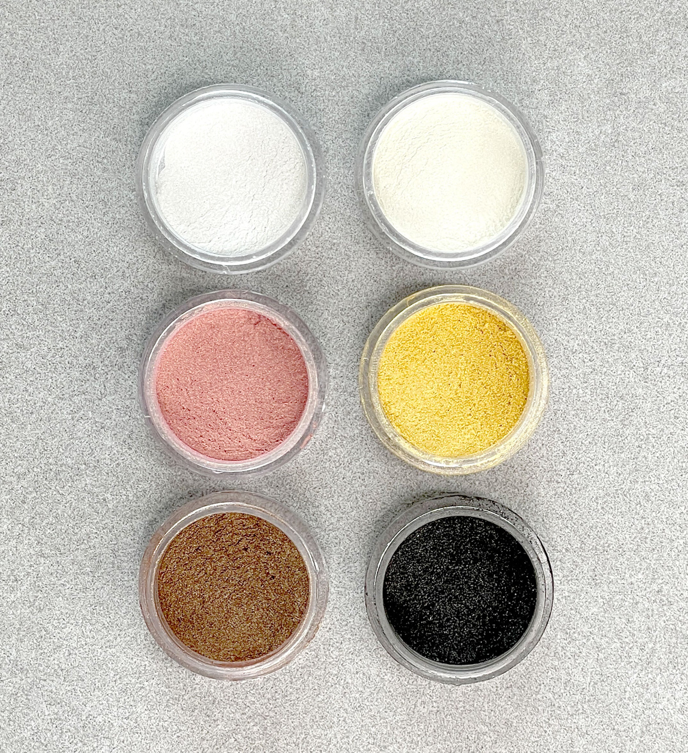 Resin Craft Mica Pigmente neutrale Farben 6 Dosen á 0,8g