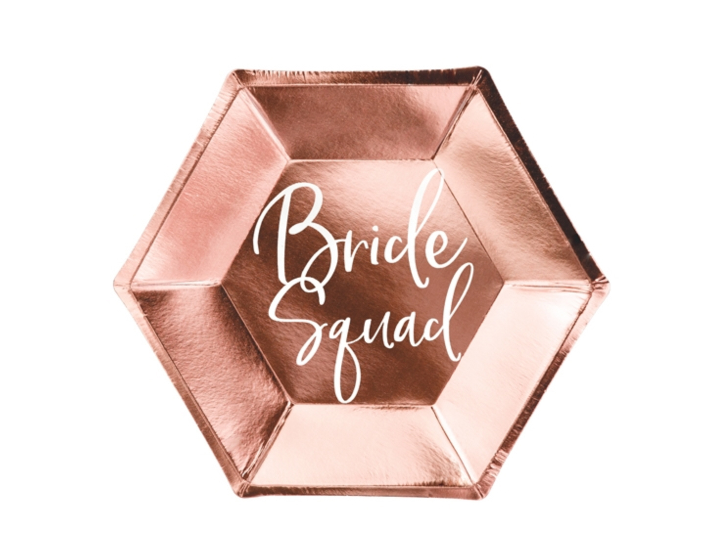 Pappteller Bride Squad roségold 23cm 6 Stk. 