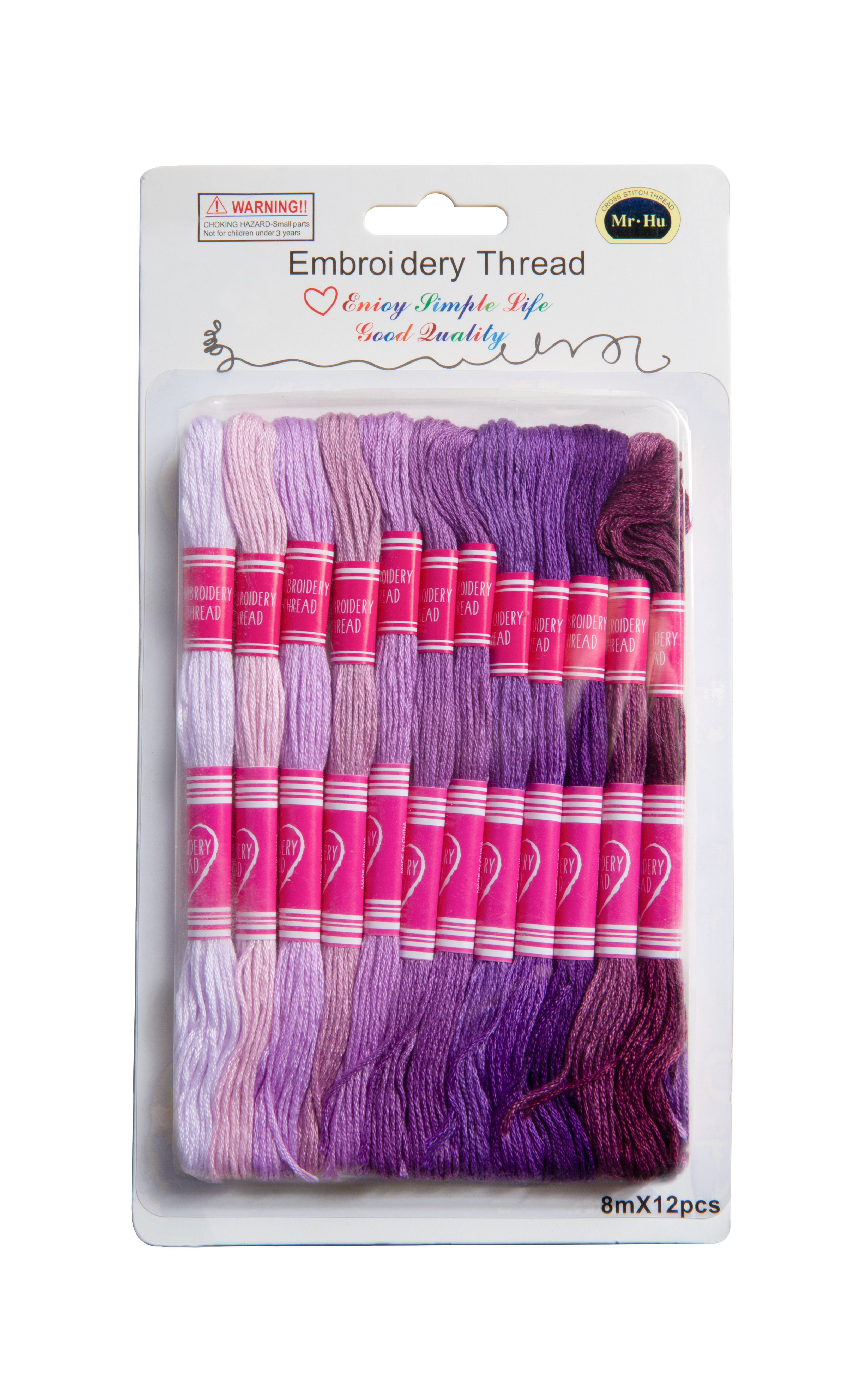 Stickgarn-Set Ombré Farbverlauf 12 Bund á 8m Stickgarn-Set Ombré Farbverlauf 12 Bund á 8m