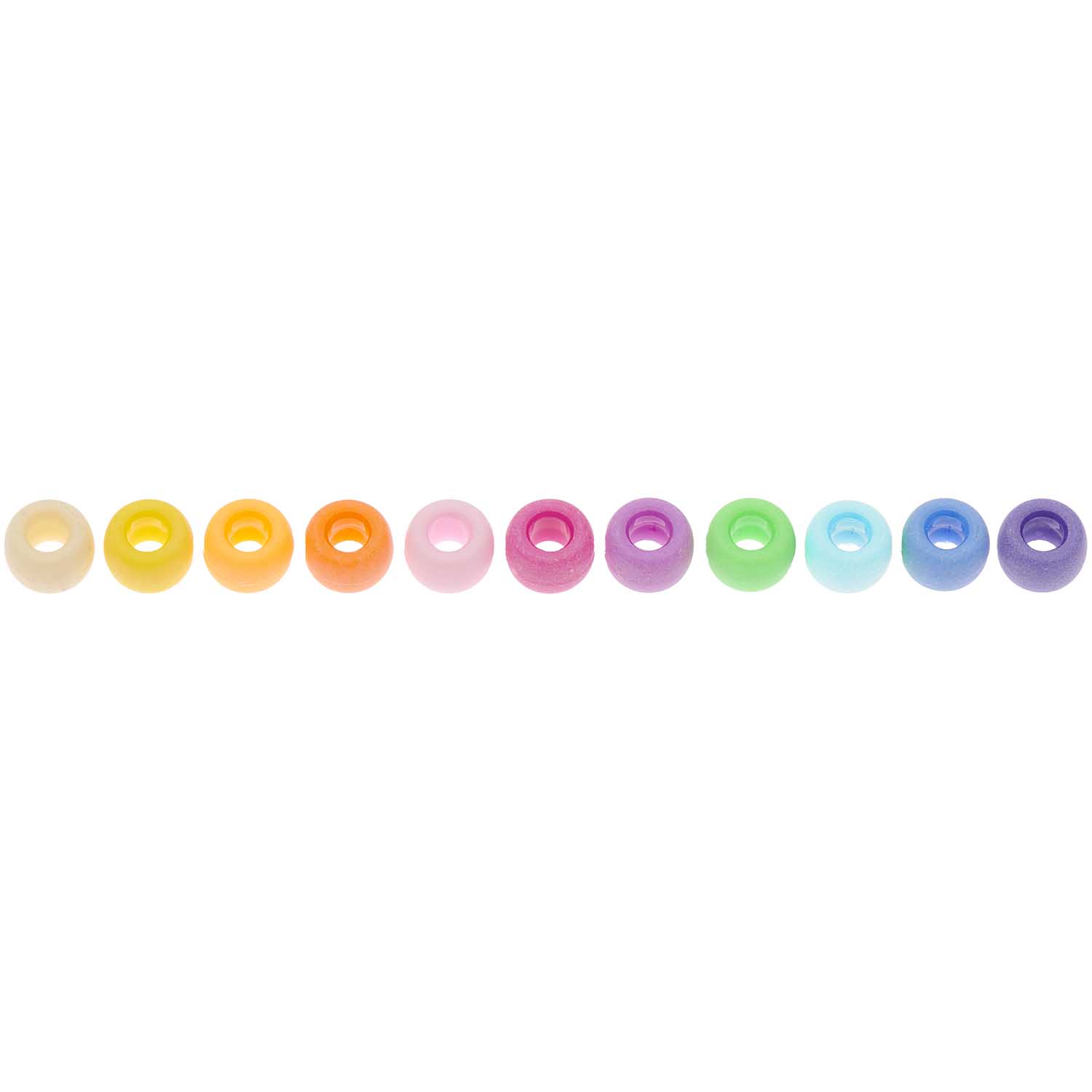 Pony Beads matt Regenbogen 9x6 mm Bohrung 3,5mm 400 Stück Pony Beads matt Regenbogen 9x6 mm Bohrung 3,5mm 400 Stück