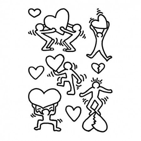  Silikonstempelset Stempel Clear, Lovestory , A7 74x105mm , 9- teilig, transparent