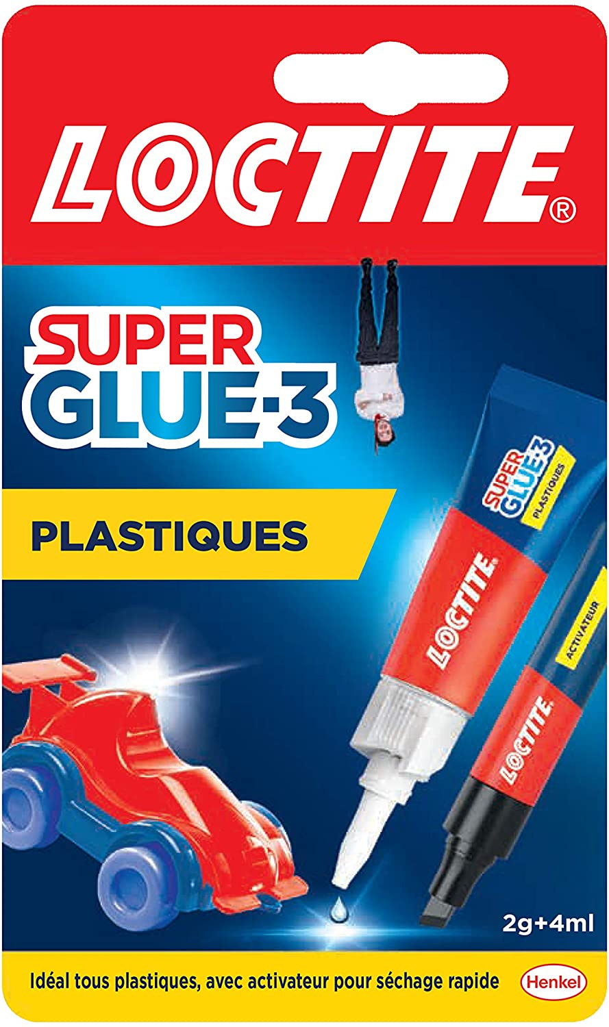 Loctite Superkleber Spezialkleber für Kunststoff 2g Kleber + 4ml Aktivator