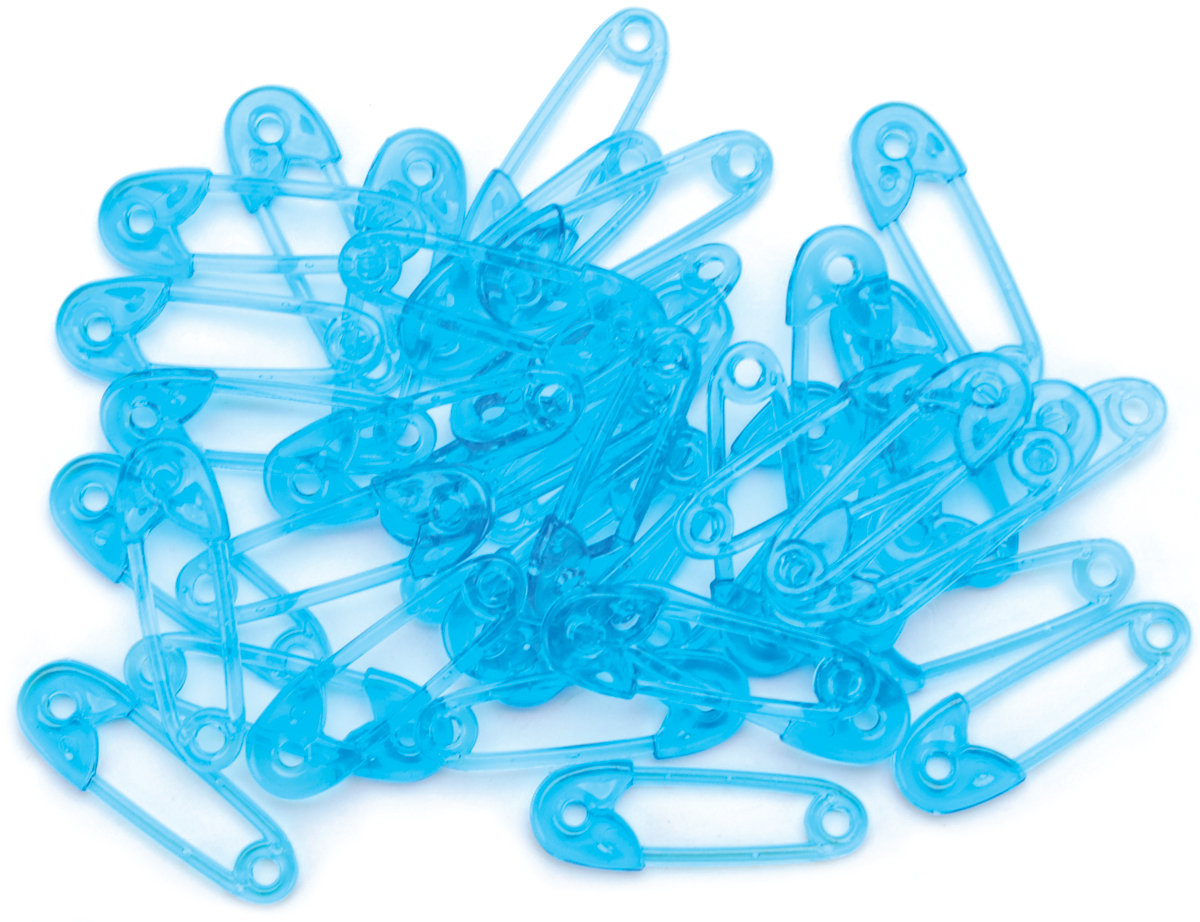 Kunststoff-Sicherheitsnadeln Plastic Safety Pins Babyparty Babypartydekoration Baby Shower Favors 40 Stück transparent