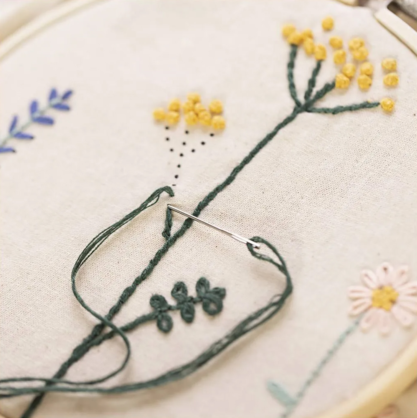 Embroidery-Set Anfänger Stickerei Blumen