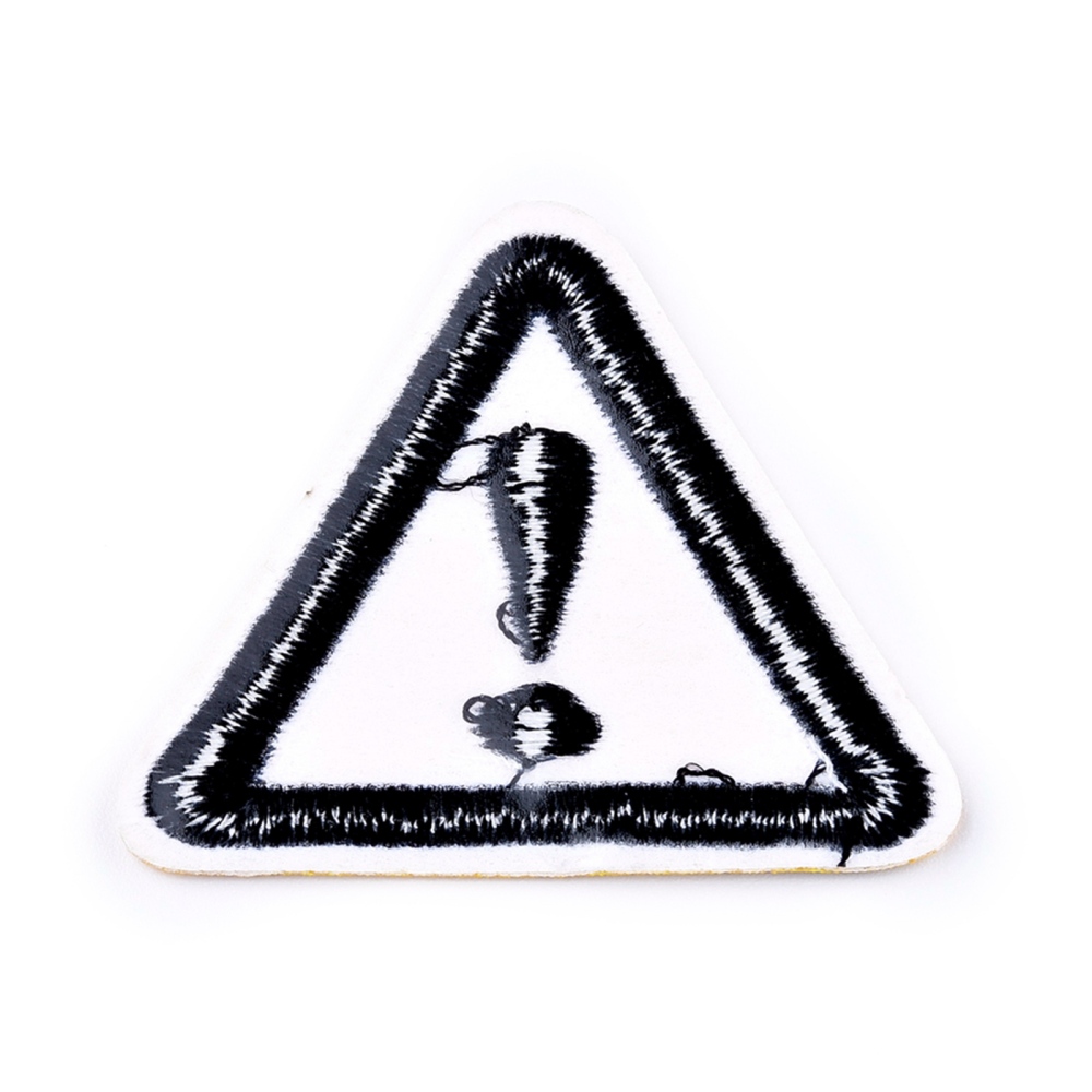 Patch Achtung-Symbol Dreieck Aufbügeln/Aufnähen 50,5x45,5x1,3mm Patch Achtung-Symbol Dreieck Aufbügeln/Aufnähen 50,5x45,5x1,3mm