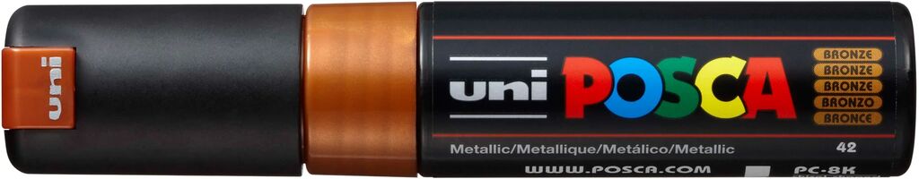 UNI POSCA Marker PC-8K METALLIC BRONZE breite Keilspitze 8 mm UNI POSCA Marker PC-8K METALLIC BRONZE breite Keilspitze 8 mm