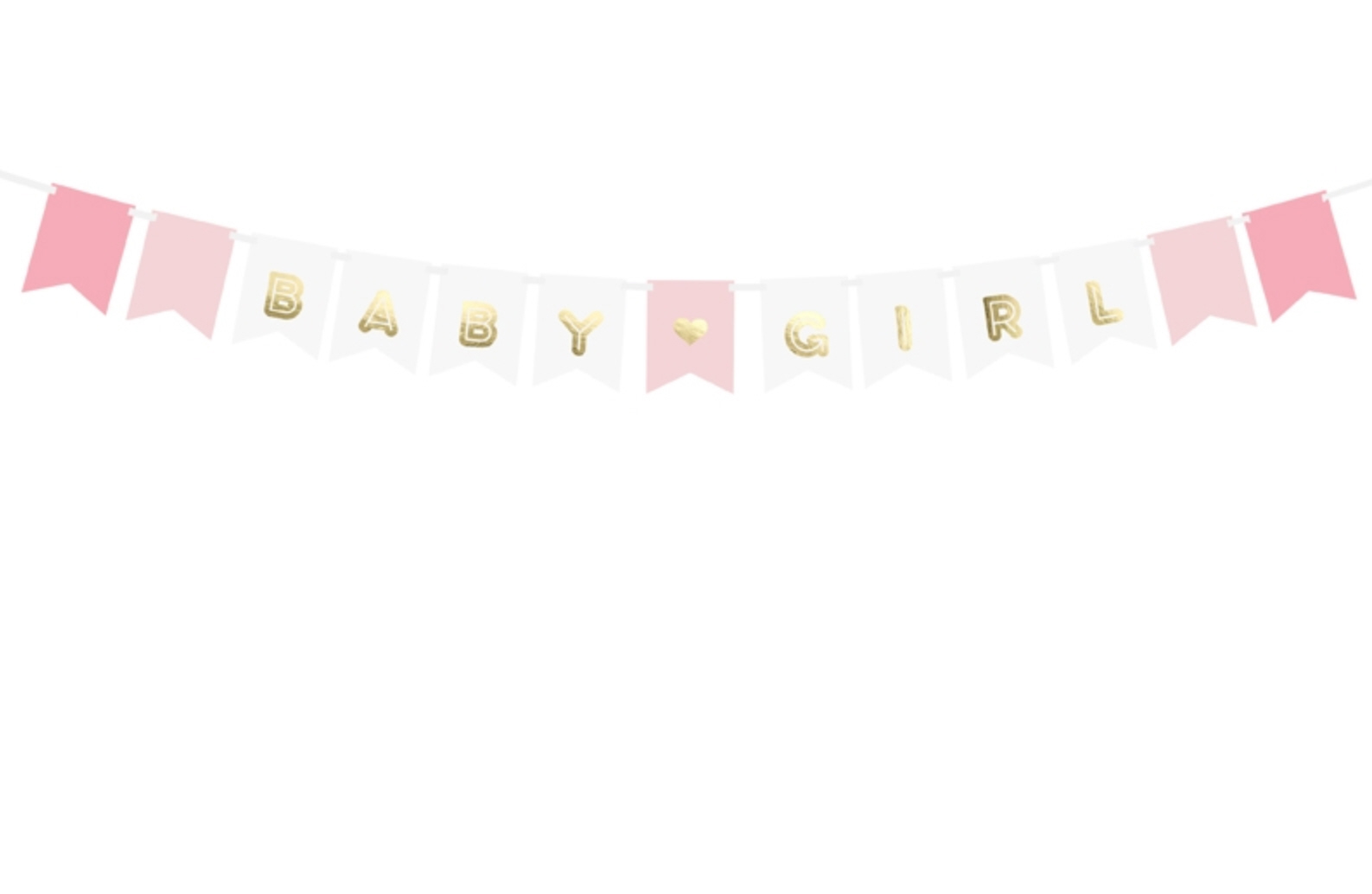 Banner Baby Girl Papiergirlande Wimpelkette 15x175cm