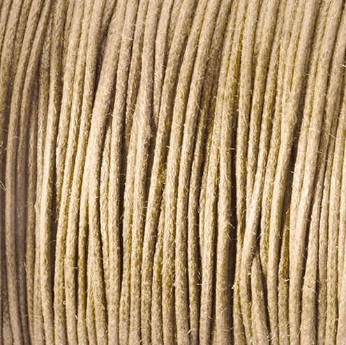 Kumihimo Baumwollkordel 1 mm beige
