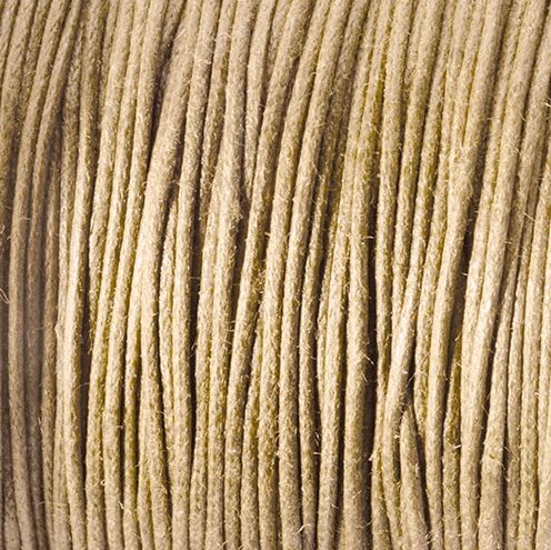 Kumihimo Baumwollkordel 1 mm beige