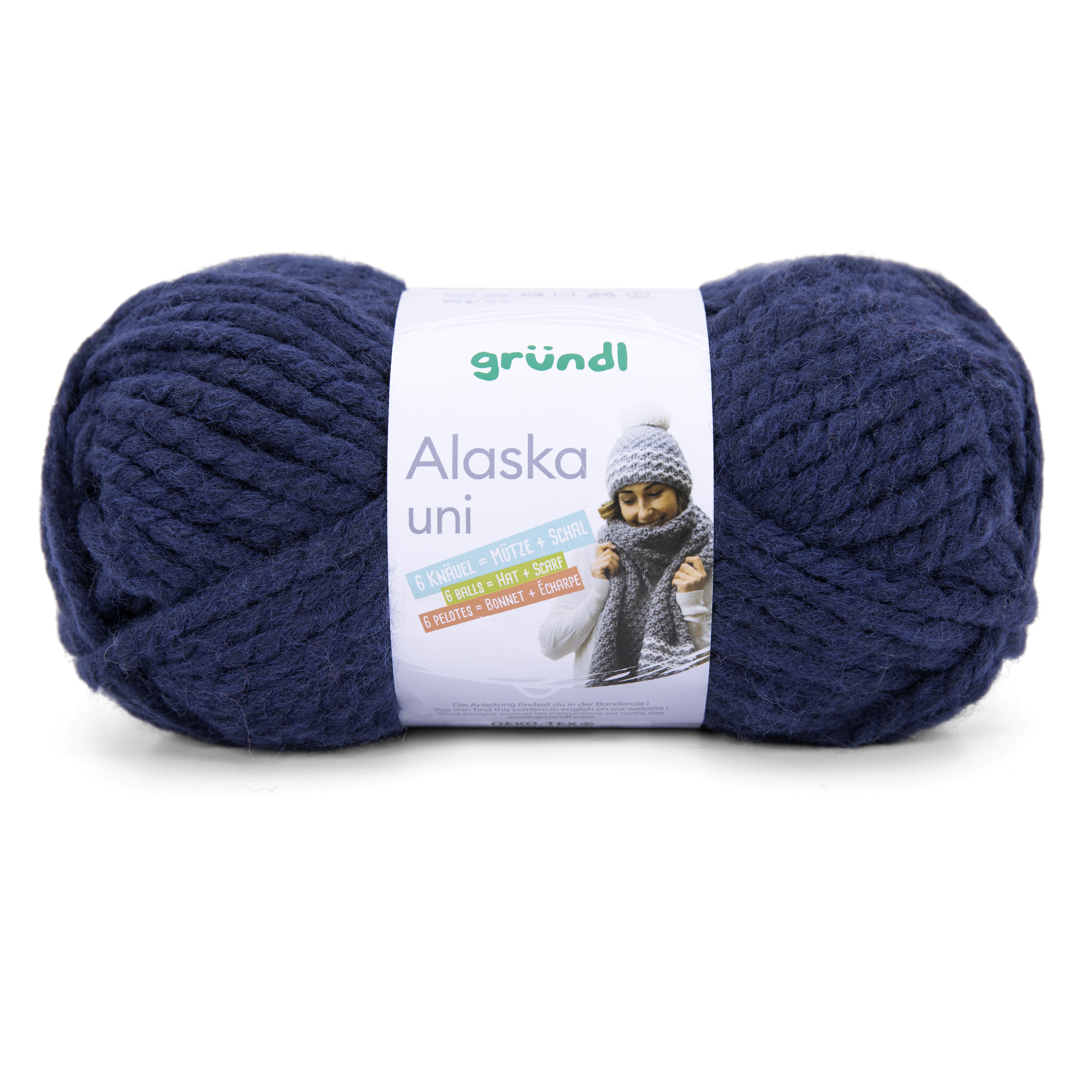 Gründl Alaska Wolle Uni MARINE 100g 75m Gründl Alaska Wolle Uni MARINE 100g 75m