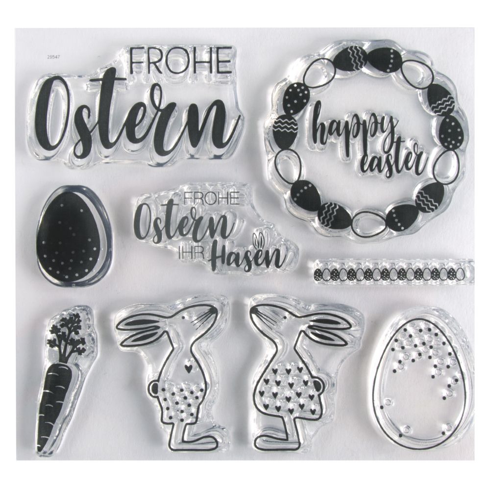 Silikonstempel Osterfreude 102,5x97mm 9 Motive 1 Bogen