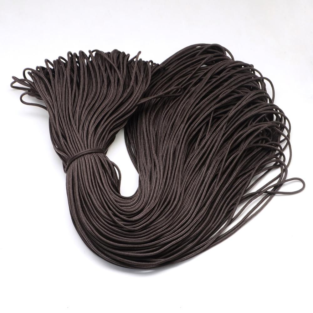 Paracord Kordel UNI DUNKELBRAUN einfärbig 2mm 10m/ Bund
