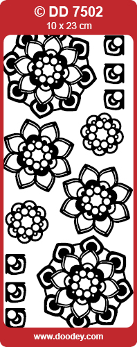 Shiny Outline Stickers Mandala Blume gold Konturensticker 10x23cm Bogen