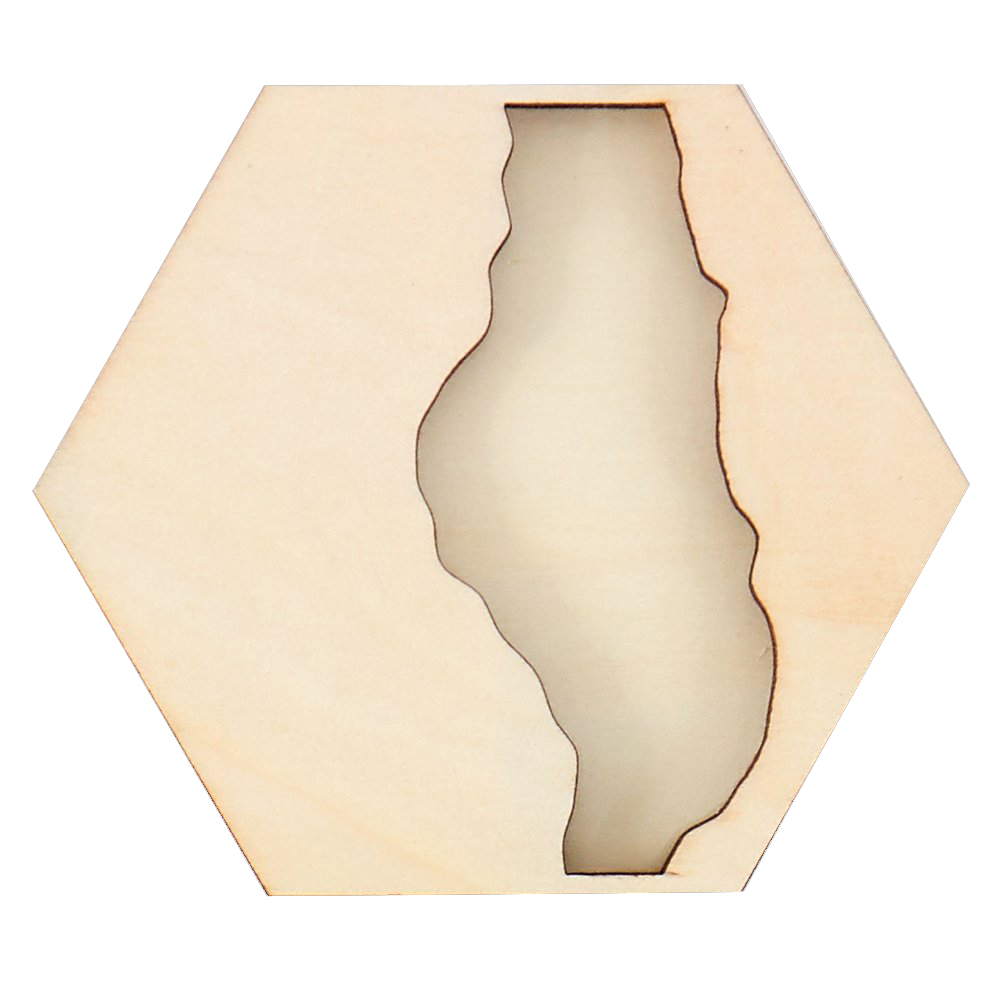 Resin Pouring Coaster - Holzuntersetzer mit Ausschnitt 6-eckig, 5 Stk./Packung Resin Pouring Coaster - Holzuntersetzer mit Ausschnitt 6-eckig, 5 Stk./Packung