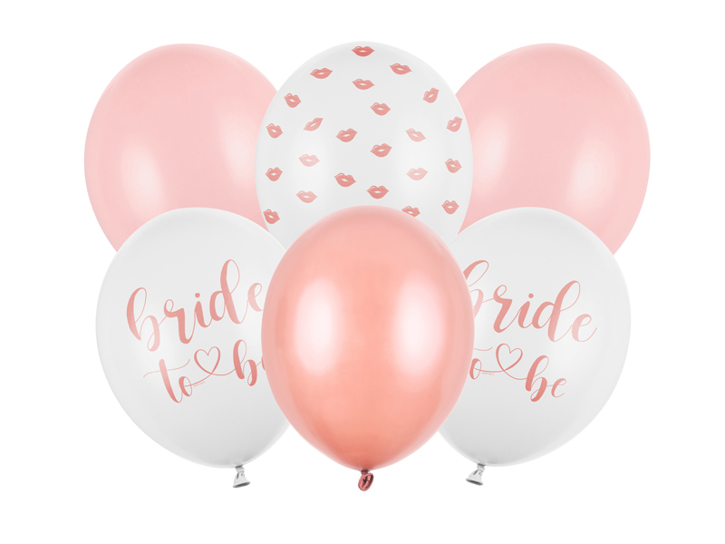 Bride to be Luftballon-Set rosa 6 Stück Ø30cm