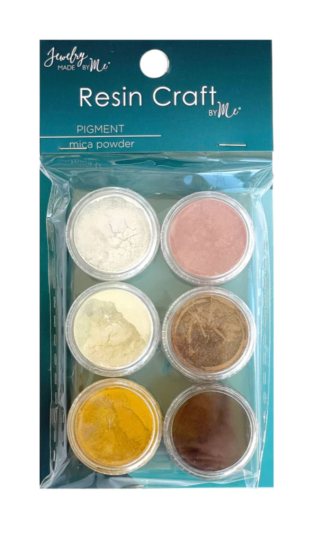 Resin Craft Mica Pigmente neutrale Farben 6 Dosen á 0,8g