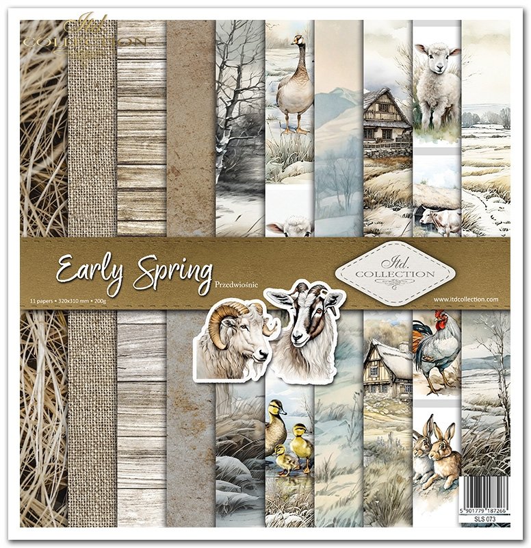 Set von Papieren für Scrapbooking Early Spring 31x32cm 11 Bögen