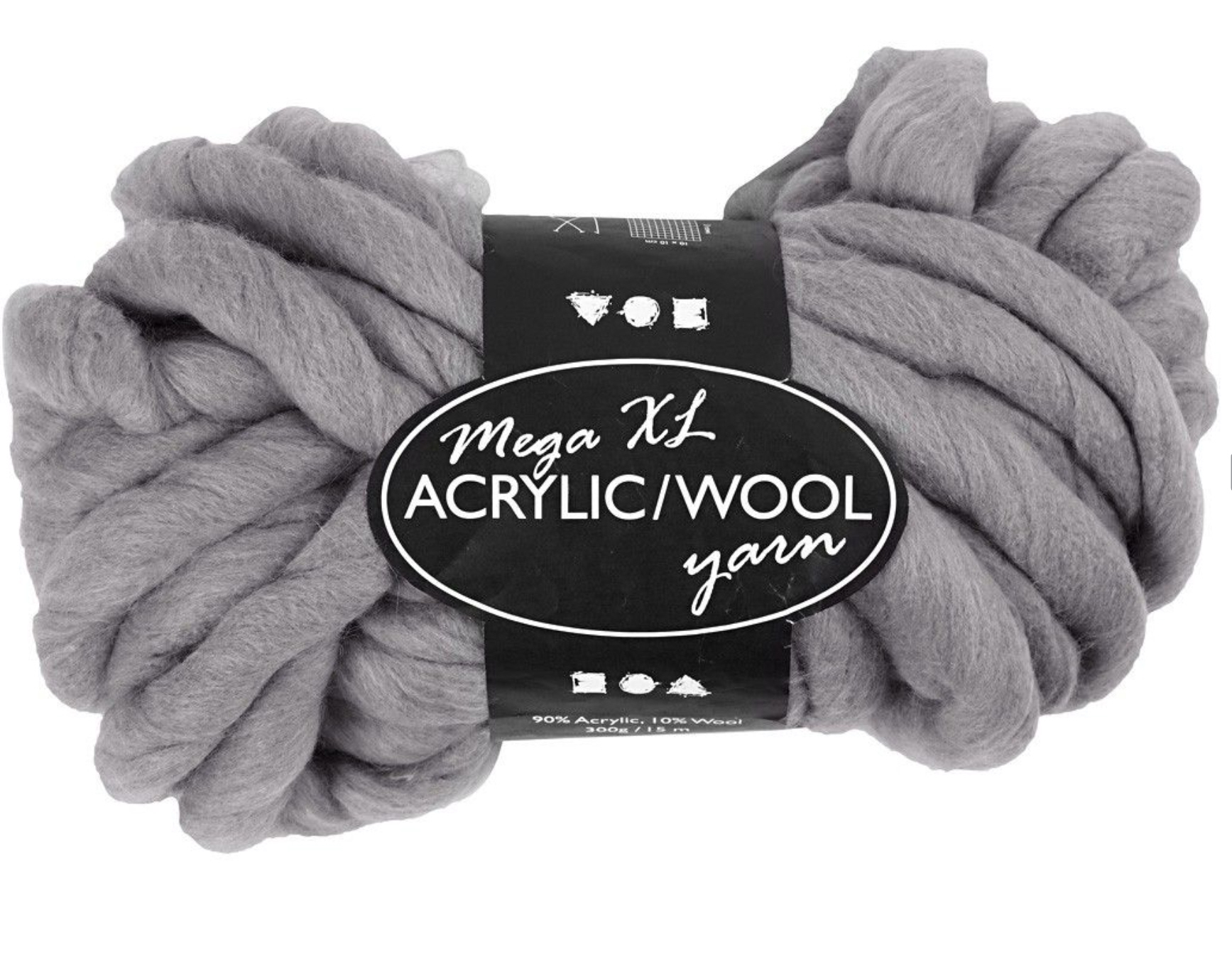 Mega XL Acrylic Woll Yarn Superwolle Chunky Garn Handstrick-Wolle 300g 15m
