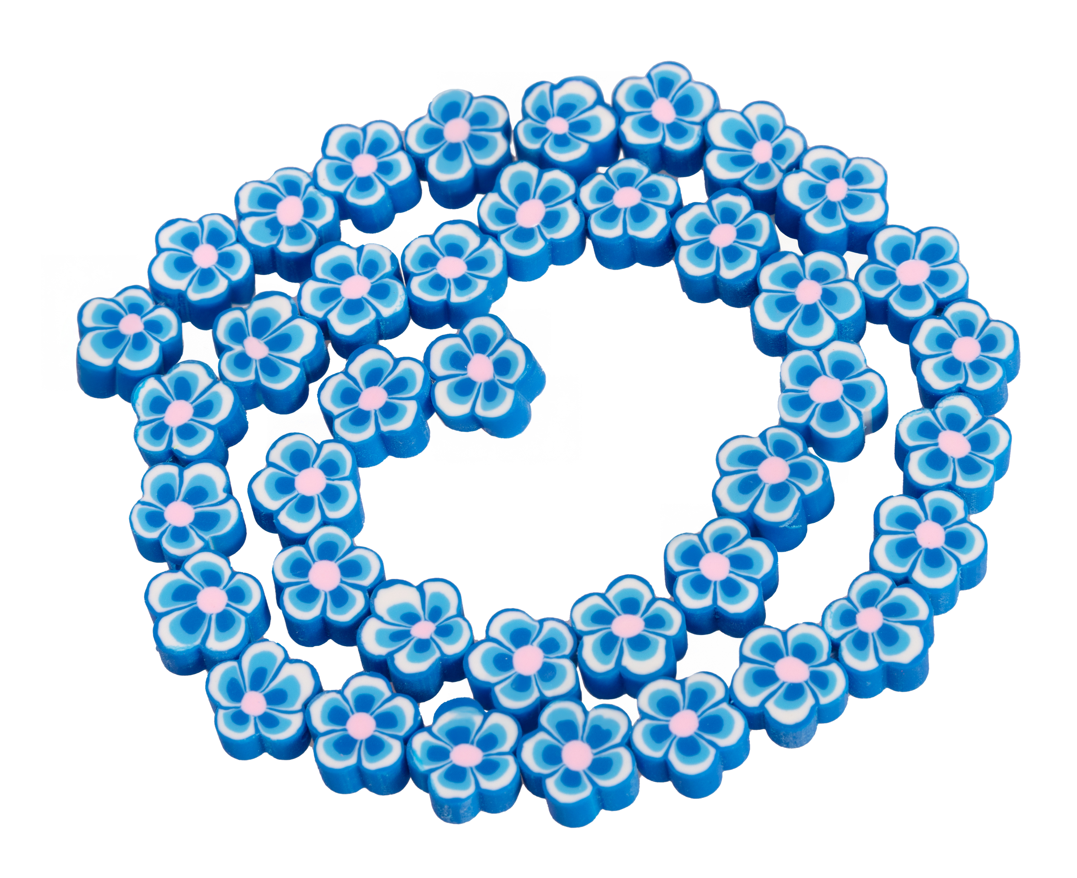 blau Polymerclayblumen
