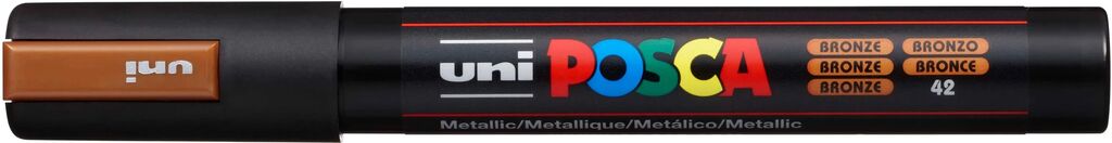 UNI POSCA Marker PC-5MC METALLIC BRONZE mittelfeine Spitze 1,8 - 2,5mm UNI POSCA Marker PC-5MC METALLIC BRONZE mittelfeine Spitze 1,8 - 2,5mm