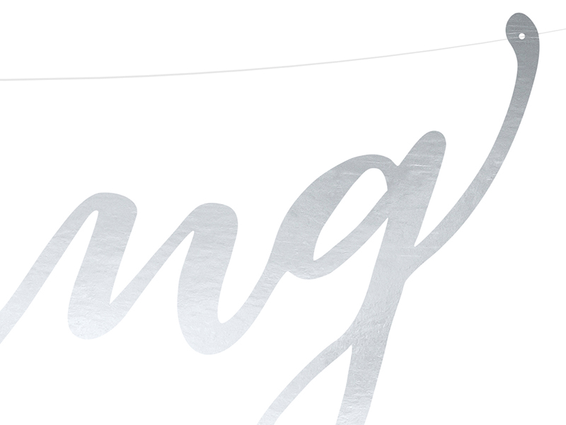 Banner Girlande "Wedding" Schriftzug 16,5x45cm