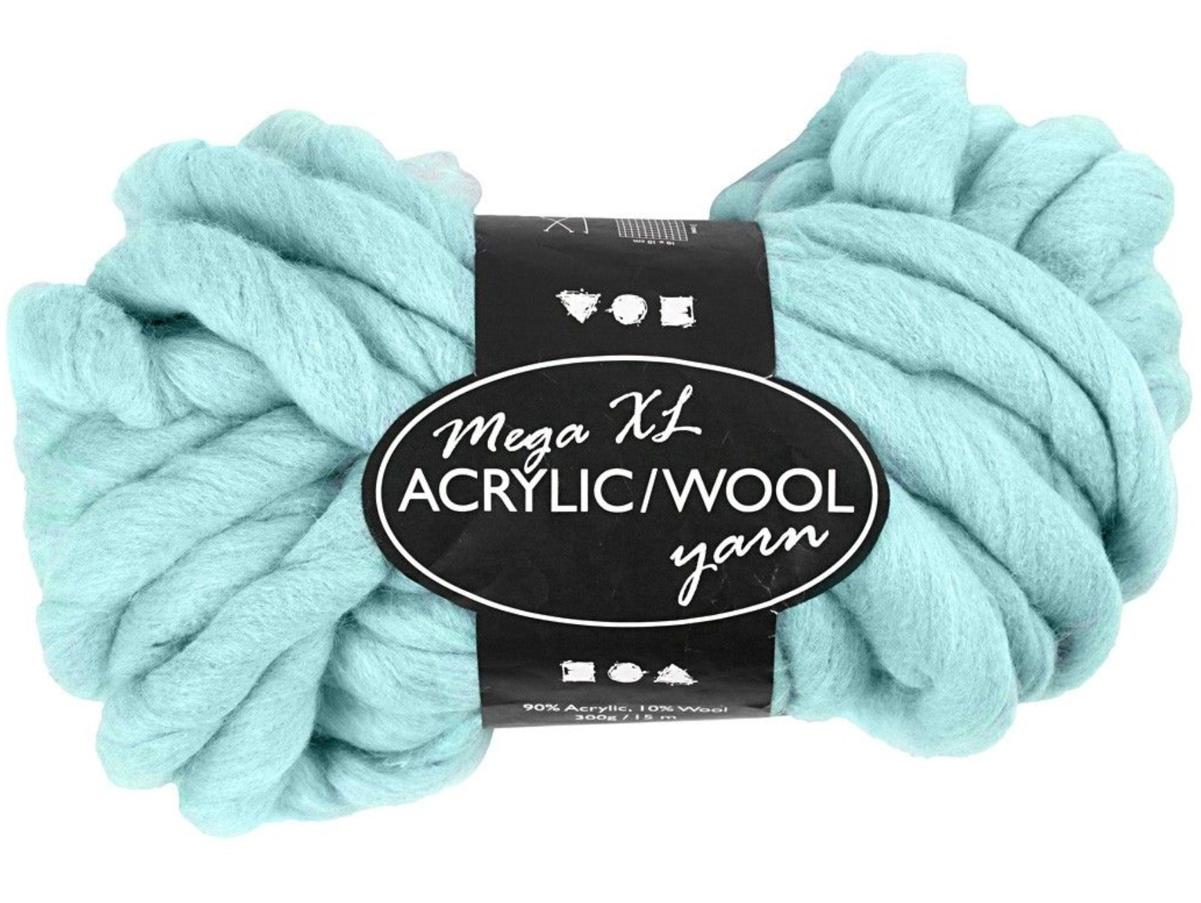 Mega XL Acrylic Woll Yarn Superwolle Chunky Garn Handstrick-Wolle 300g 15m
