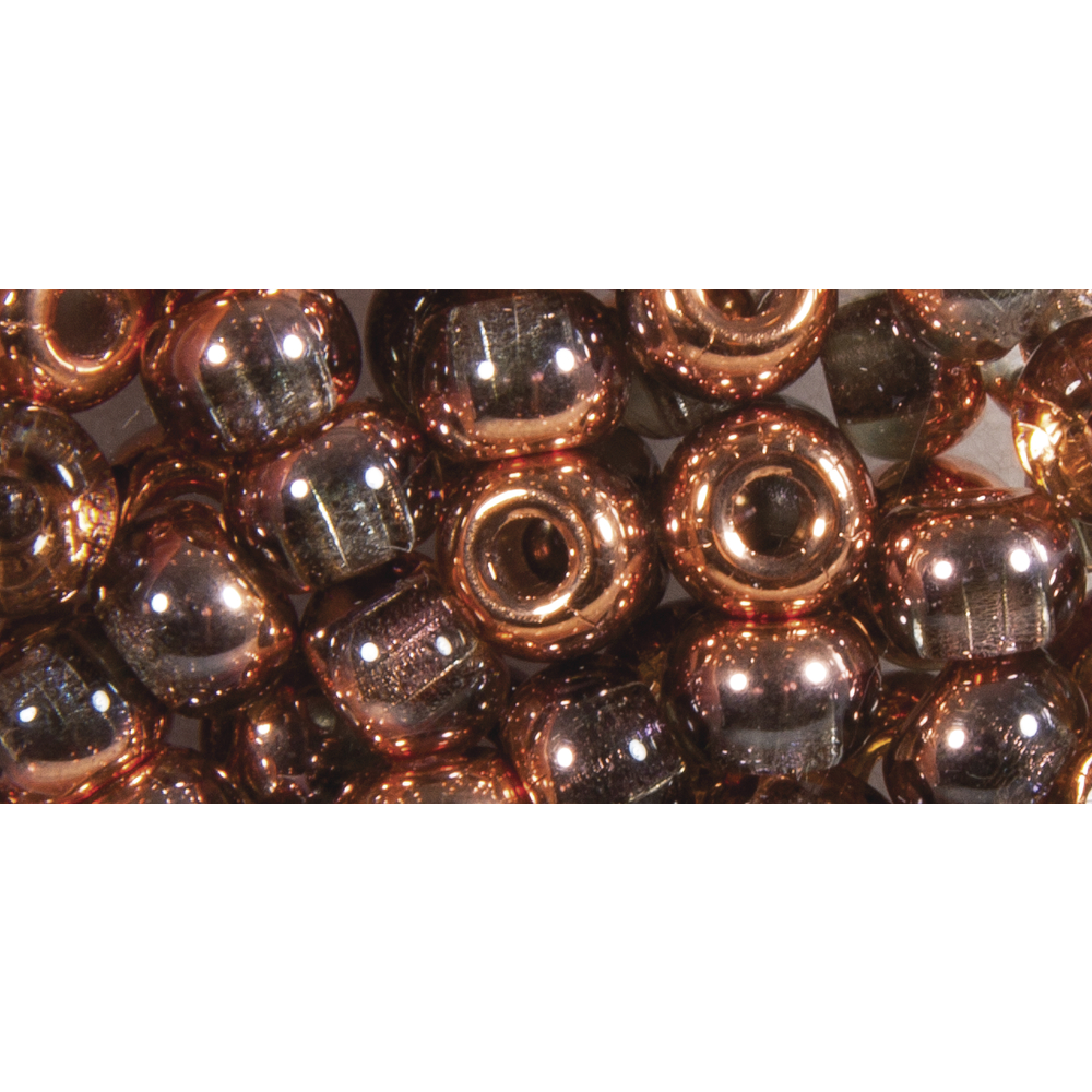 Rocailles Perlen mit Großloch, kupfer metallic, 5,5mm, 80 Stück
