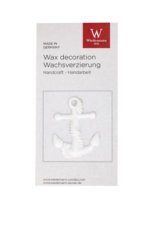 Wachsverzierung Anker weiß 45x35mm Wachsverzierung Anker weiß 45x35mm