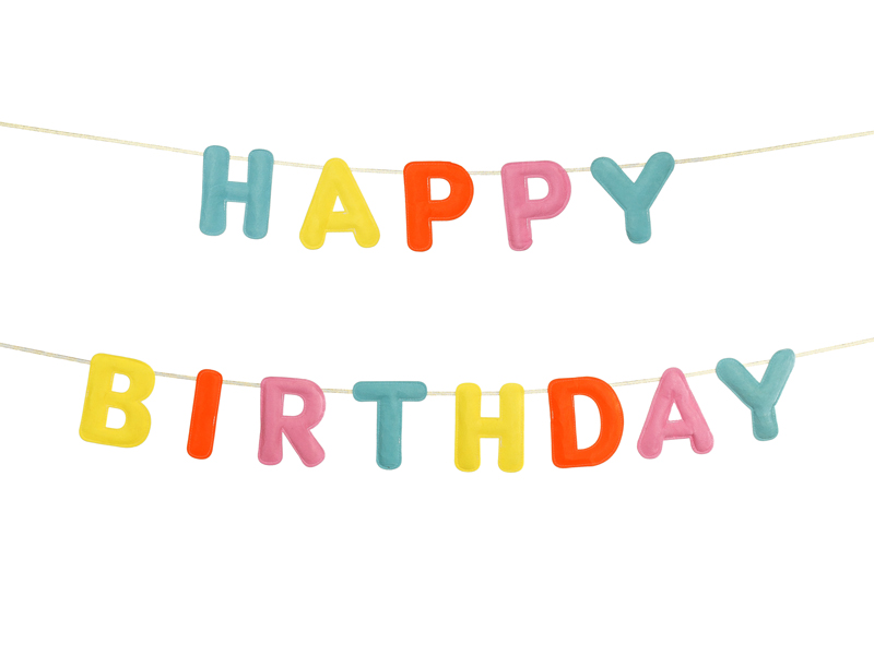 Happy Birthday Filz-Banner – Bunte Buchstabengirlande 3m Happy Birthday Filz-Banner – Bunte Buchstabengirlande 3m