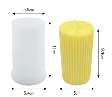 Kerzengießform Silikon Zylinder 11x6,4cm