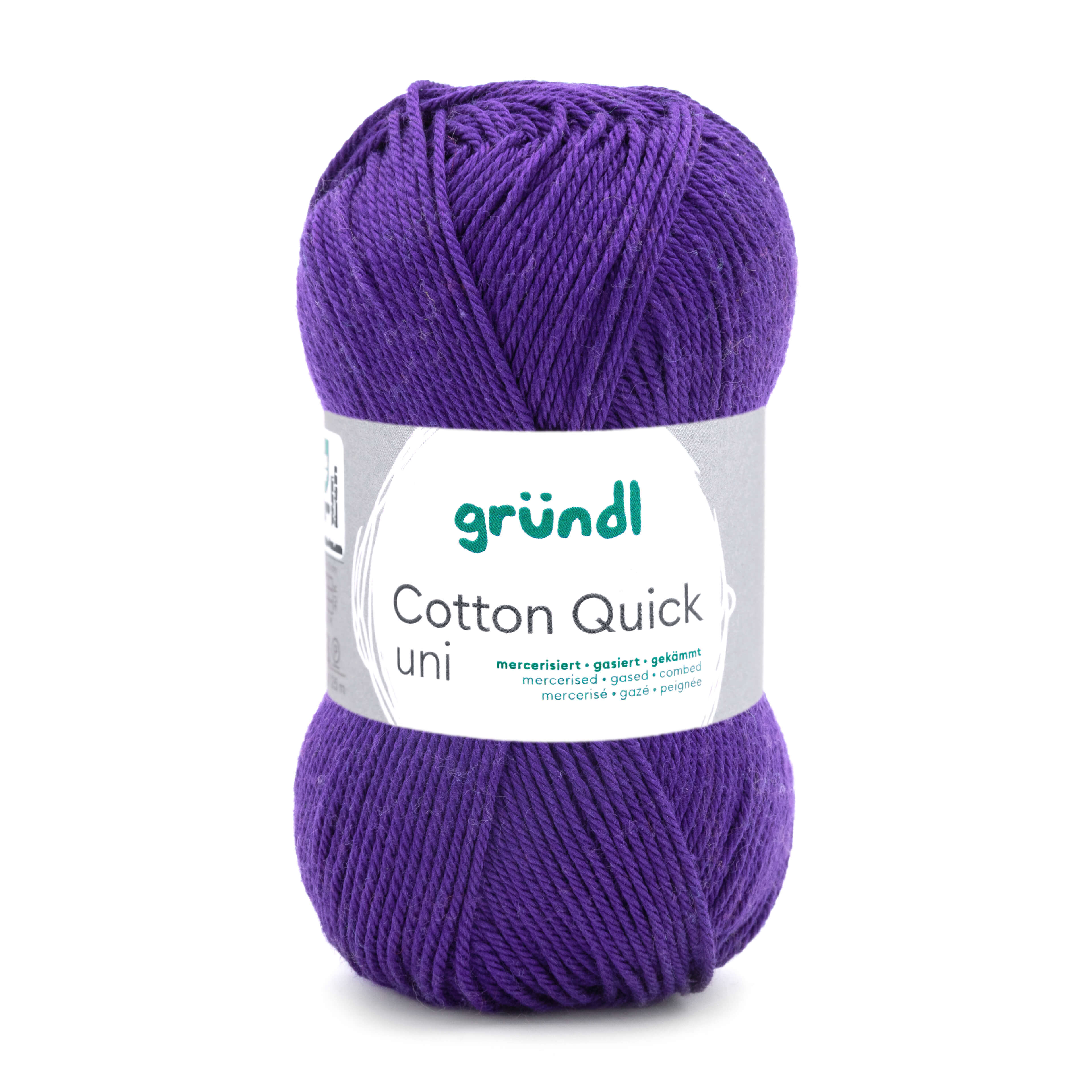 Cotton Quick Uni 100 % Baumwolle mercerisiert gasiert gekämmt 50g/125m Cotton Quick Uni 100 % Baumwolle mercerisiert gasiert gekämmt 50g/125m
