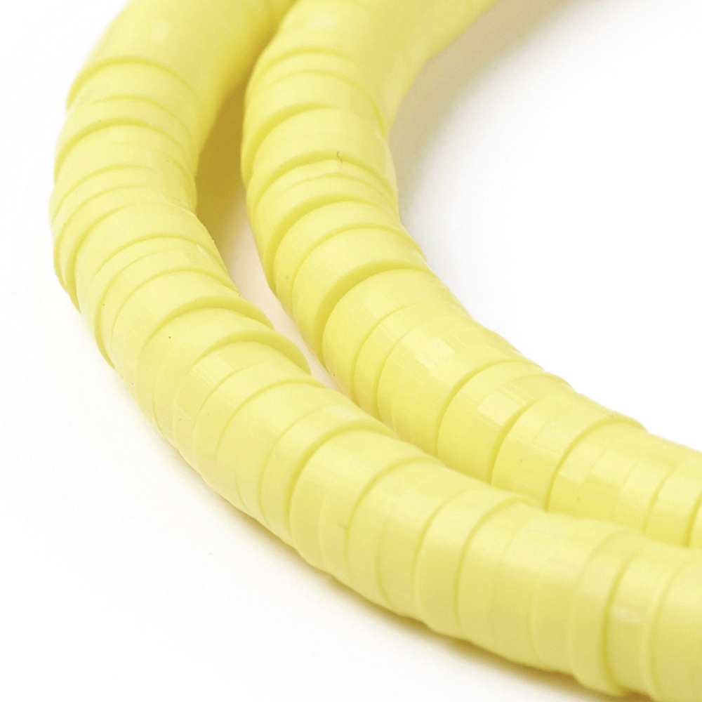 Heishi-Perlen Polymerclay Perlenscheiben 4x1mm 380-400Stk/Strang Heishi-Perlen Polymerclay Perlenscheiben 4x1mm 380-400Stk/Strang