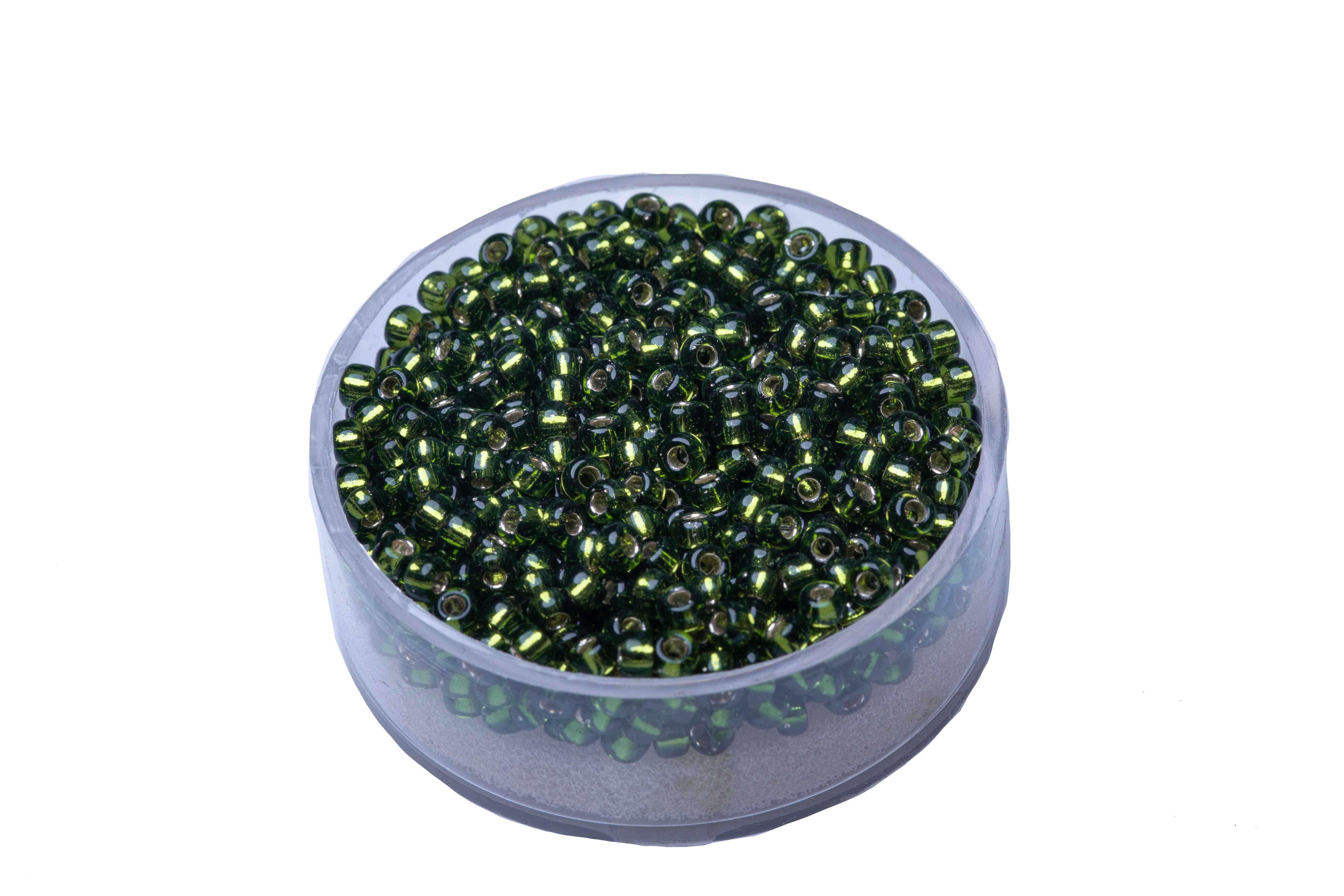 Miyuki Rocailles Silverlined Olivine 2,5mm, 12g