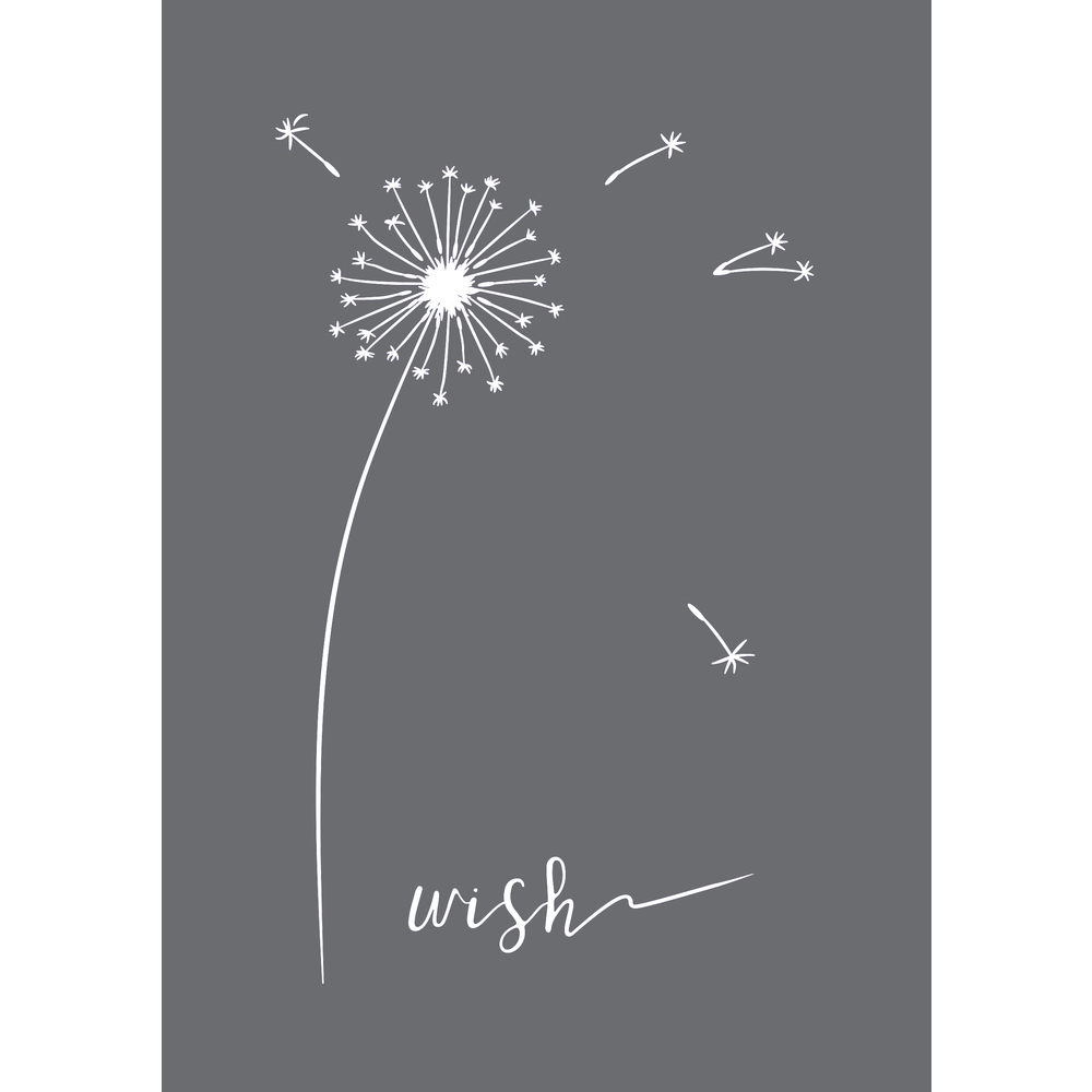 Siebdruck-Schablone Pusteblume Wish A5  Stencil 