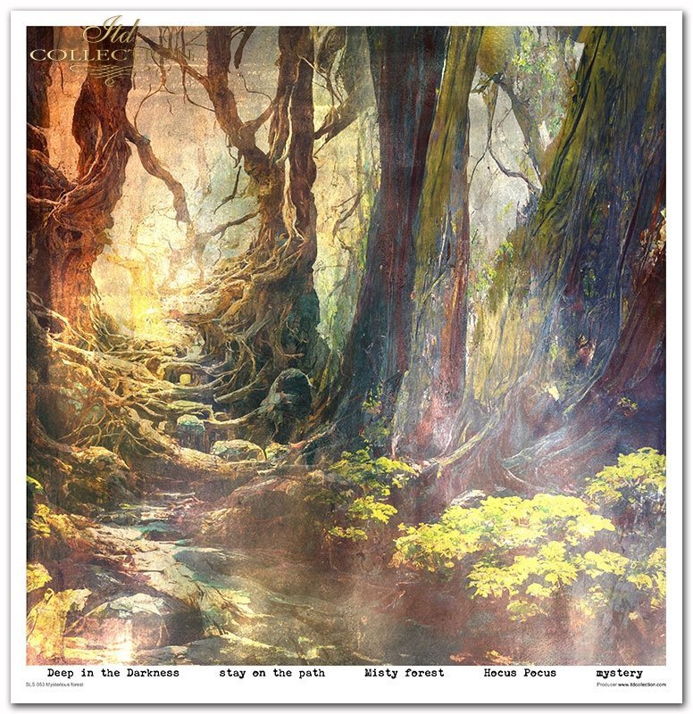 Scrapbooking-Papier Set Mysterious Forest 10 Stk/Pkg. 30x30cm 200g