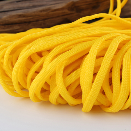 Paracord Kordel UNI SONNENGELB einfärbig 4mm 100m/ Bund  