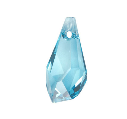 Swarovski Polygon Tropfen Aquamarine , Glasschlifftropfen,