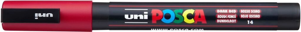 UNI POSCA Marker PC-3M DUNKELROT Rundspitze 0,9-1,3mm UNI POSCA Marker PC-3M DUNKELROT Rundspitze 0,9-1,3mm