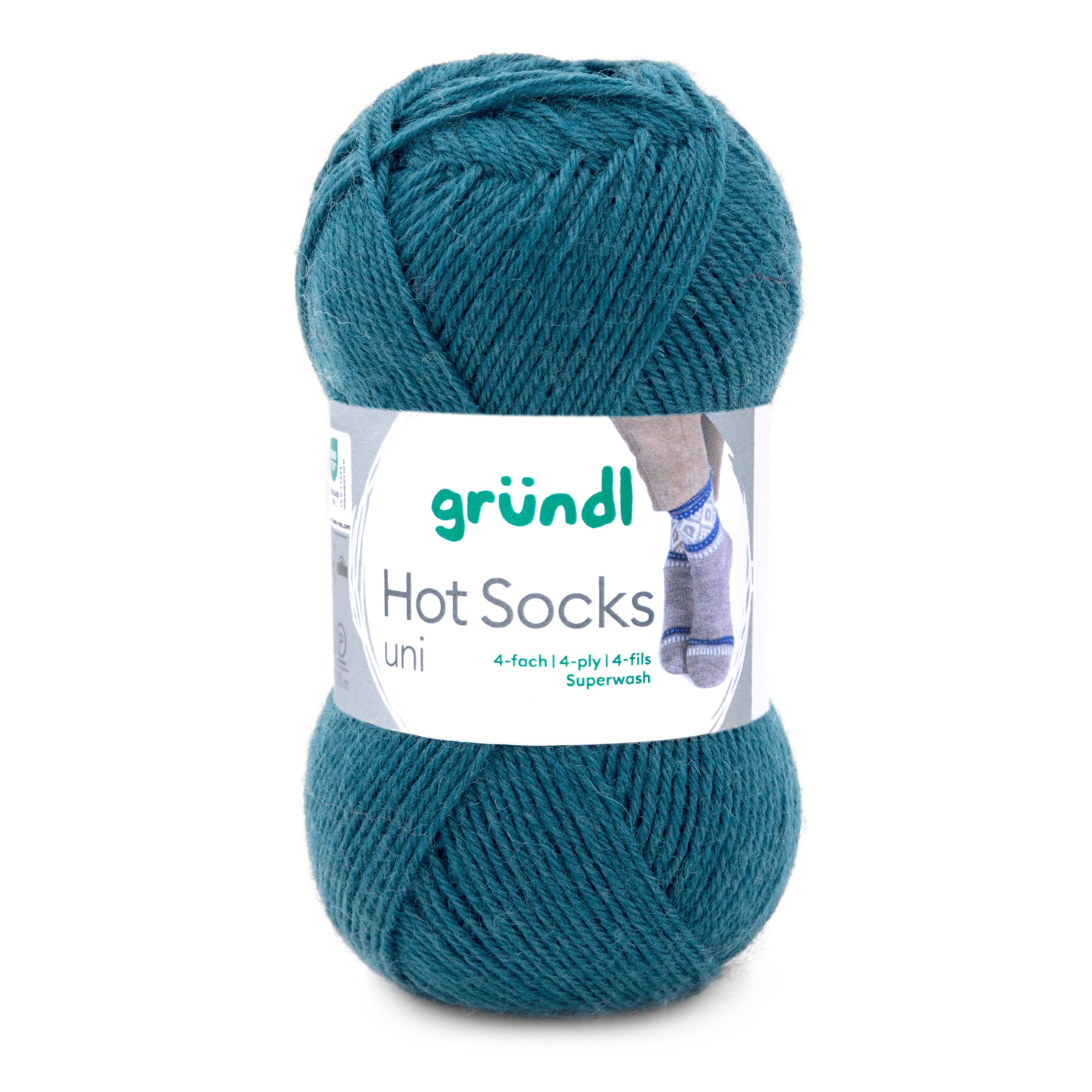 Hot Socks uni 50 PETROL Sockenwolle 4-fach superwash 50g/210m