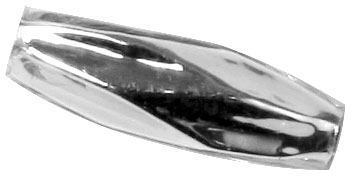Hohlglas-Gersten 9 x 3,5 mm, facettiert, 16 Stück,  Olive silber