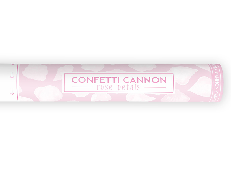 Konfettikanone Rosenblätter weiß Konfetti-Shooter Confetti Cannon Streamer