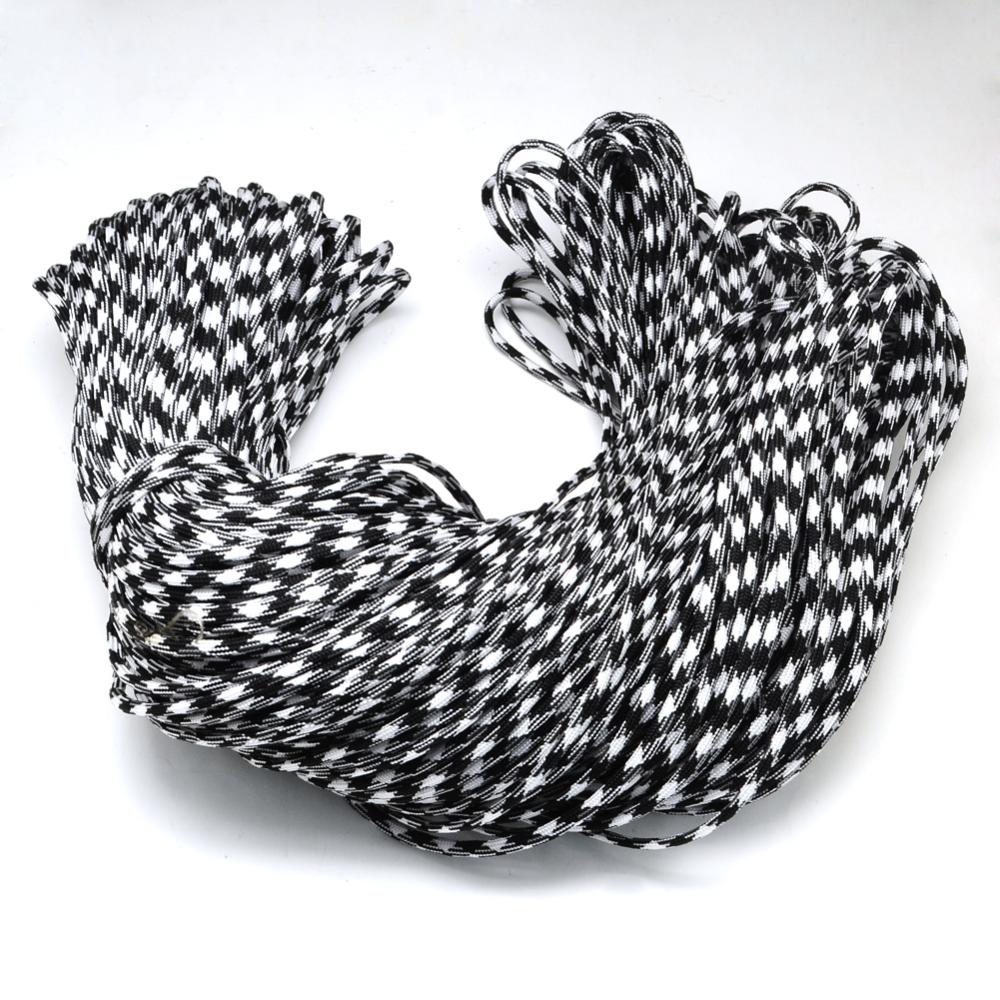 Paracord 4mm gemustert schwarz-weiß, 6,4m/Bündel