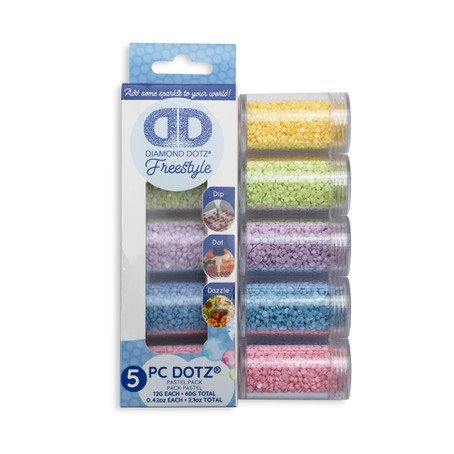 Diamond Dotz Freestyle Set pastell, 60 g (5x12g) 5 Farben 