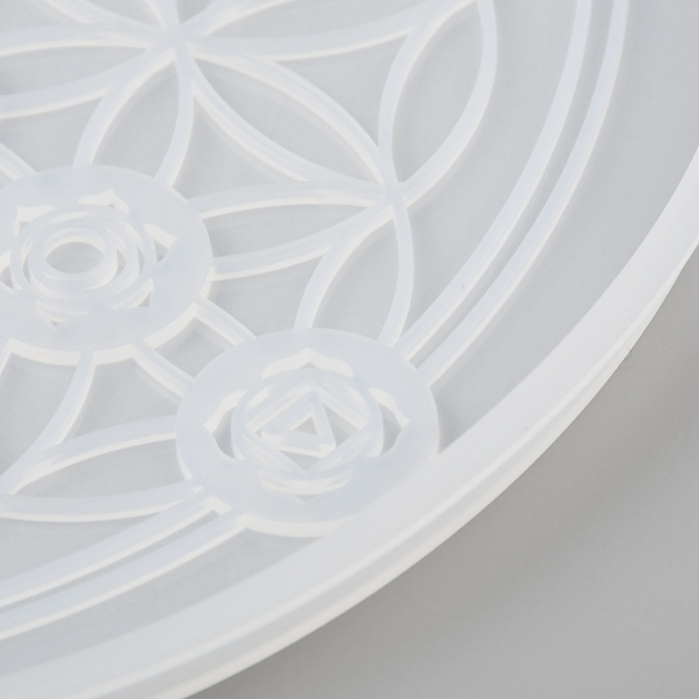 Silikon Gießform Blume des Lebens Chakra Form, 21cm Durchmesser