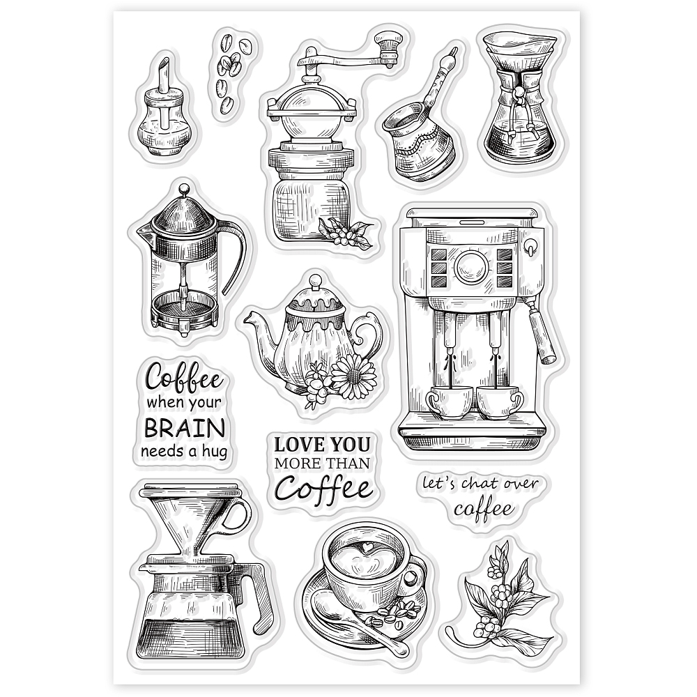 Silikonstempel Kaffeeklatsch Teeparty 16x11cm